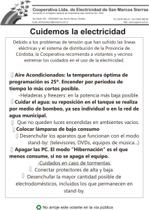 Volante Cuidemos la electricidad