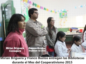 Mirian y Franco, entrega bibliotecas 2015