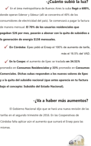 Todo sobre los aumentos de Luz 2
